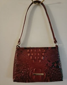 NUEVO CON ETIQUETAS BOLSO DE HOMBRO BRAHMIN LORELEI LÁPIZ LABIAL OMBRE MELBOURNE CUERO ESTAMPADO SERPIENTE - Imagen 1 de 10