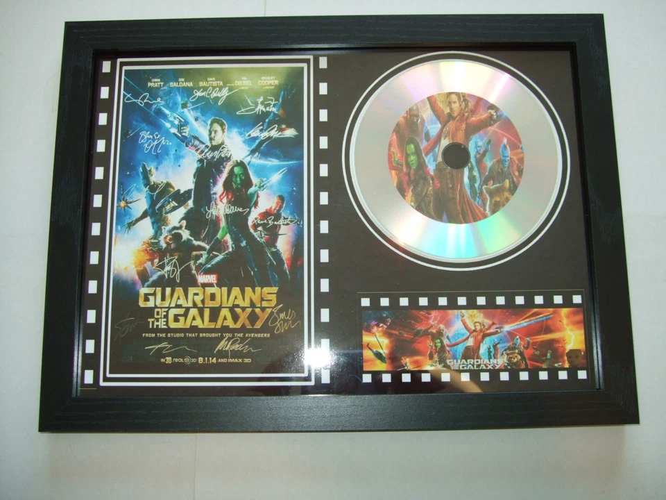 GUARDIANS OF THE GALAXY    SIGNED  DISC  FRAMED 982 - Image 1 of 1