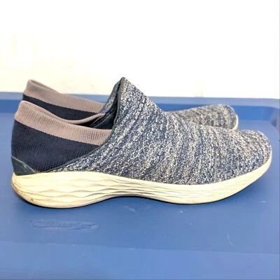 You by Skechers Walking Shoe Heather Blue Slip On Size 8 - Image 1 of 4