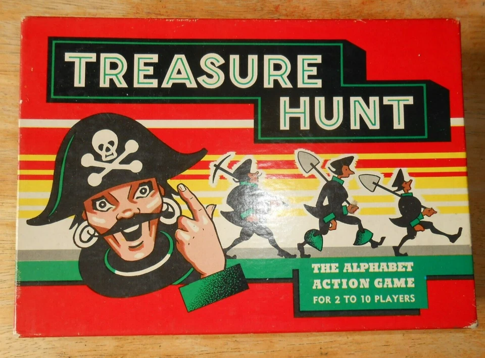 Vintage 1953 pirate Treasure Hunt Game Word Game Cadaco Ellis GREAT GRAPHICS - Image 1 of 4