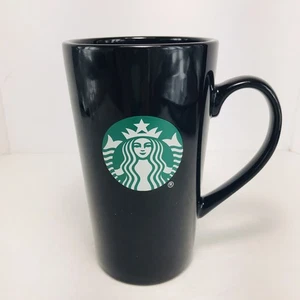 Starbucks Coffee Ceramic Mug Green White Logo Tumbler Cup Handle Black Travel - Picture 1 of 4