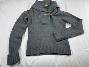 ✅Maglione Rugby Ralph Lauren ✅Lana ✅Collo Scialle ✅Maglione ✅Donna ✅M ✅Grigio - Foto 1 di 9