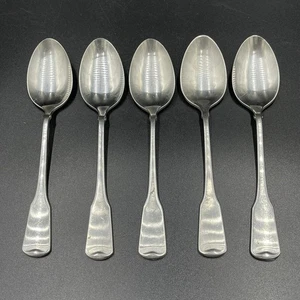 5 Oneida AMERICAN COLONIAL Stainless Flatware Teaspoons 6 inch Satin Cube - Picture 1 of 4