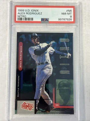 1999 Upper Deck Ionix #N6 Alex Rodriguez Nitro - ❤️‍🔥PSA 8❤️‍🔥 - Image 1 of 2