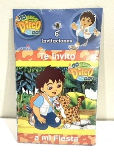 Nuovo Español Diego Dora Explorer 6 inviti Fiesta Invitaciones Cumpleaños - Foto 1 di 2