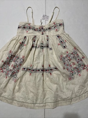 Nuevo sin etiquetas Vestido túnica Free People Babydoll Boho bordado escote corazón talla M Foto 1 de 4