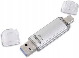 Hama C-Laeta 128GB USB 3.1 typ C dysk flash srebrny - Zdjęcie 1 z 5