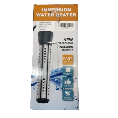 Calentador de Agua de Inmersión 2000W Calefacción Rápida Duradero Alta Calidad Enchufe EE. UU. Cable 2M Foto 1 de 4