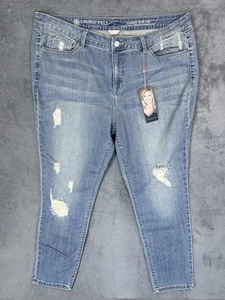 Jeans donna feltro Laurie nuovi 20W più blu lavaggio chiaro classico slim fit vita alta - Foto 1 di 13