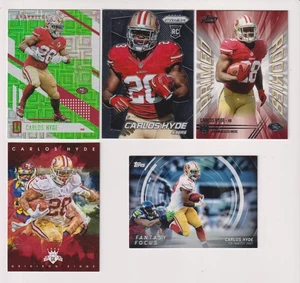 FIVE CARD CARLOS HYDE LOT - SAN FRANCISCO 49ers - Picture 1 of 1