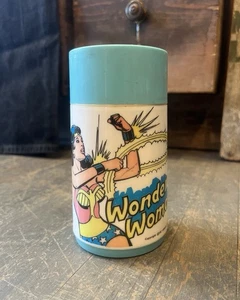 Vintage 1977 Wonder Woman Thermoskanne Aladdin blau: DC Comics Cosplay Gadot - Bild 1 von 8