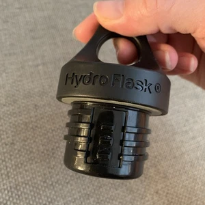 NEW Hydro Flask Standard Mouth Loop Cap Replacement Black Lid OEM - Picture 1 of 4