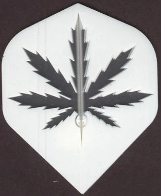 TON JUNKIE DARTS Clear Pot Leaf Dart Flights: 3 per set