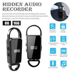Digital Voice Activated Recorder Mini Keychain Audio Sound Recorder Dictaphone - Picture 1 of 26