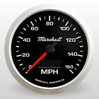 Marshall 3-3/8" Electronic Speedometer, Black Dial, Silver Bezel, 2052
