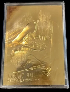1997 Fleer 23kt Goldkarte 1994/95 Fleer Reprint Grant Hill 2535/10.000 - Bild 1 von 7
