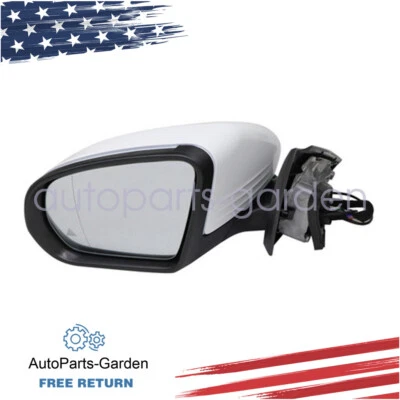 Espejo retrovisor lateral izquierdo blanco nuevo para Mercedes-Benz C63 AMG S 2017-2021 Foto 1 de 4