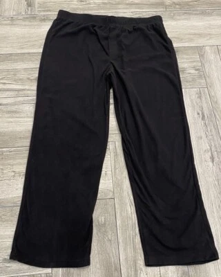 Pantalones para dormir de vellón ligeros negros para hombre talla XL pantalones de salón Croft & Barrow Foto 1 de 2
