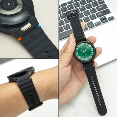 Correa de Silicona Oficial para Reloj Samsung Galaxy 7/6/5/4 40/44/45mm Correa Deportiva Foto 1 de 4