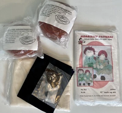 RARO Muñecas Morrissey Muñeca de Costura Hacer KIT Patrón Para Dos Muñecas de Trapo de Muselina 23" Foto 1 de 4