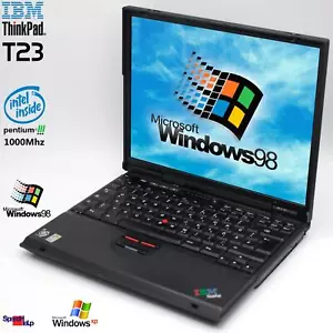 NOTEBOOK IBM THINKPAD T23 INTEL PENTIUM 3 40GB 512MB LAPTOP WINDOWS 2000 98 LPT - Bild 1 von 12