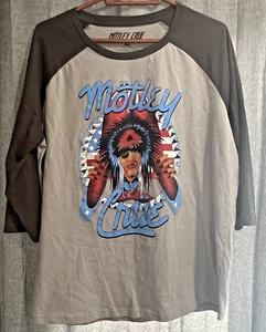 Motley Crue Classic commemorative '87 tour Mens XL 2 Sided graphic Jersey Grey - Picture 1 of 7