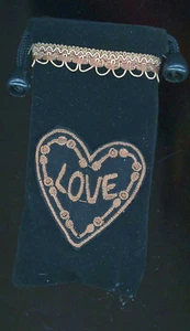 Love Velvet Bag Pouch Sack Draw String Top 5" x 2 1/2" in U.S. B2-B9 - Picture 1 of 3