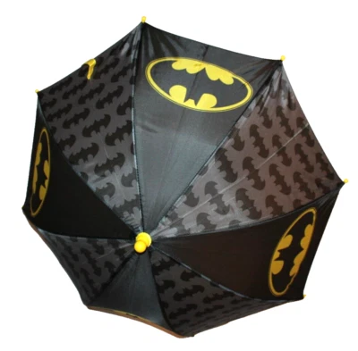 DC Comics Boys Batman Character Rainwear Umbrella, Black/Yellow, Ages 3-7 - Image 1 of 4