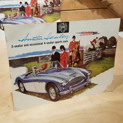 Austin Healey 3000 folleto de ventas 2 asientos 4 asientos coche deportivo 1962 - Swanky Barn Foto 1 de 4