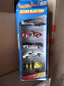 1998 Hot Wheels OCEAN BLASTERS 5 CAR GIFT SET NIP - Bild 1 von 2