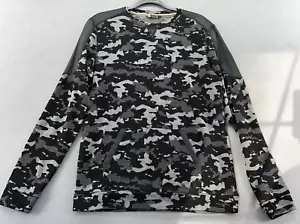 Smartwool Sweater Mens Medium Black Camo Wool Crew Neck Outdoors Pullover - Picture 1 of 10