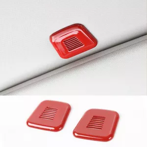 Red ABS Microphone Cover For Jeep Grand Cherokee Compass 2017-19 Renegade 2018+ - Picture 1 of 12