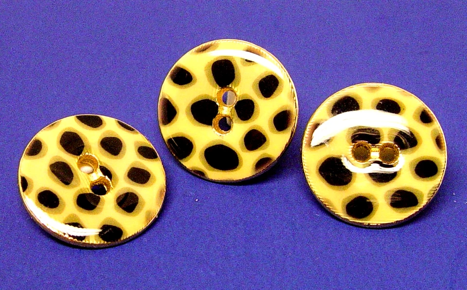 HERBERT GROSSMAN replacement 3 vtg cloisonne effect animal print style Good Cond - Image 1 of 4