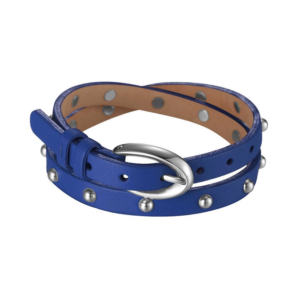 Esprit Damen Armband Leder Edelstahl Rock Rio Royal Blue ESBR11335G380 - Bild 1 von 1