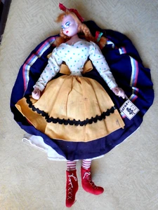Layna vintage Spanish fabric doll--tagged. Revised. - Picture 1 of 3