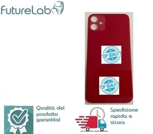 VETRO SCOCCA POSTERIORE BACK COVER IPHONE 11 RED ROSSO BIG HOLE - Foto 1 di 1
