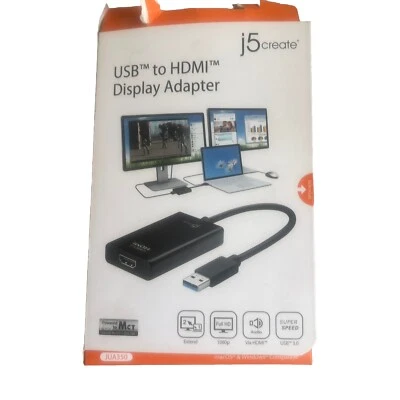J5 create USB to HDMI /DVI /VGA Display Adapter -JUA33OU - **NEW** - Image 1 of 4