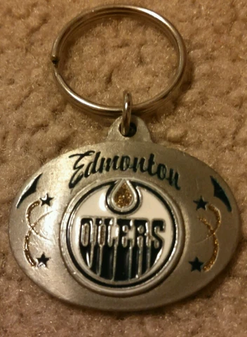 NHL Edmonton Oilers New Pewter Keychain Free Shipping Cover