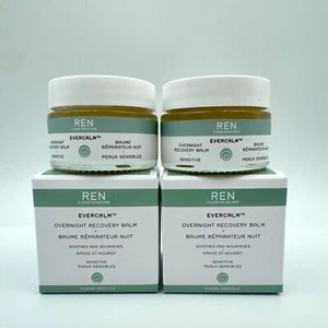 2 x REN EVERCALM Overnight Recovery Balm Sensitive Skin 1.02oz / 30ml FULL Size - Picture 1 of 4