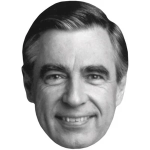 Fred Rogers (BW) Celebrity Mask, Flat Card Face - Picture 1 of 3
