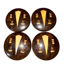 1948 1949 Hudson Horn Button Ship Castle Super Six Man Cave Art Set Of 4 - Picture 1 of 3