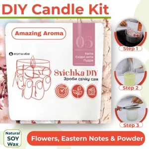 DIY Candle Making Kit | Flowers, Eastern Notes & Powder | Natural Soy Wax - Picture 1 of 15