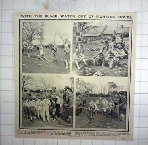 1917 Black Watch Playtime, Gas Mask Race Village Children Sprinting