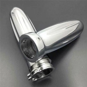 Chrome Bullet Shape 7/8" Hand Grip Handlebar For Honda CBR600 F3 F4i CBR1000RR - Picture 1 of 5
