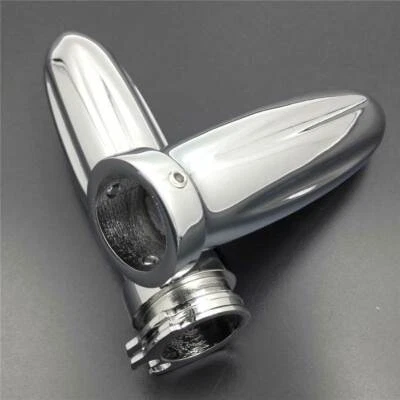 Chrome Bullet Shape 7/8" Hand Grip Handlebar For Honda CBR600 F3 F4i CBR1000RR - Image 1 of 4