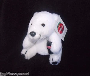 COCA COLA PLUSH POLAR BEAR 1995 NEW WITH TAGS - GREAT COLLECTIBLE - 8" -ADORABLE - Picture 1 of 11