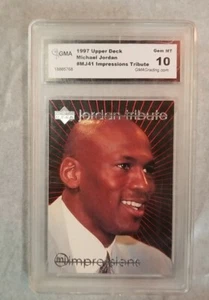 1996 MICHAEL JORDAN UD Jordan Tribute Impressions #MJ41 GMA 10 GEM MINT - Picture 1 of 2