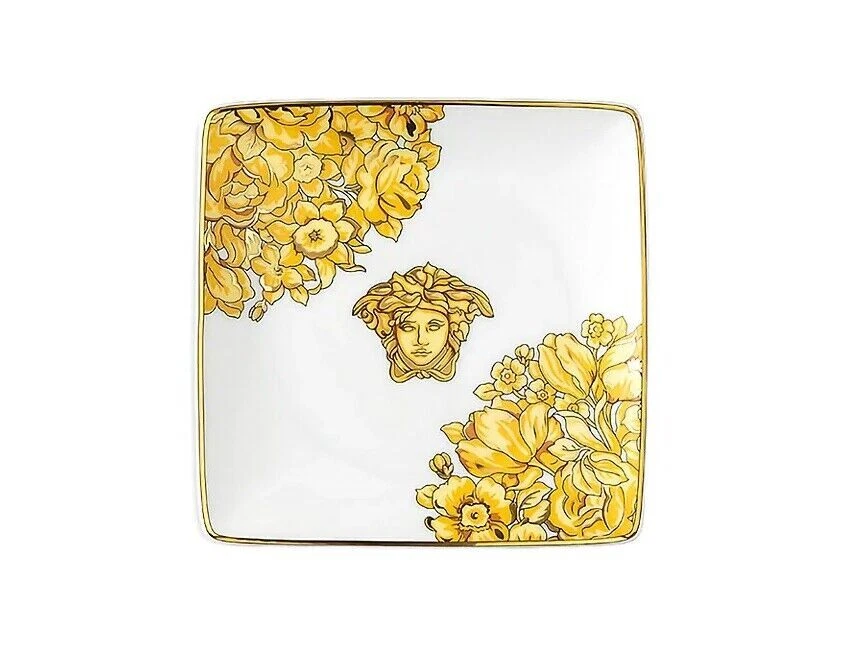 VERSACE BY ROSENTHAL MEDUSA RHAPSODY SQUARE CANAPE PLATE #403670-15253 BRAND NIB - Image 1 of 1