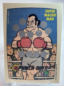 1989 Topps Nintendo Scratch-Off Game Punch-Out Super Macho Man Screen #9