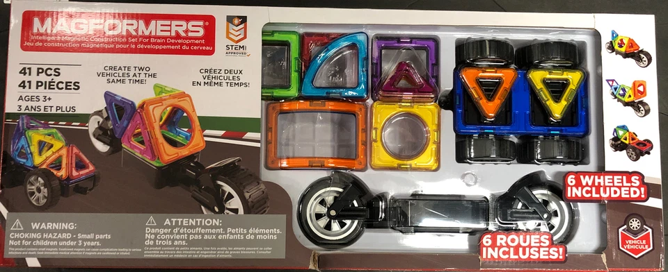 JUEGO MAGNÉTICO INTELIGENTE MULTICOLOR MAGFORMERS 41 PIEZAS PARA DESARROLLO CEREBRAL  Foto 1 de 1